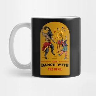 Funny Retro "Let's Dance With The Devil" Parody Mug